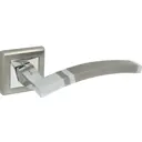 Ручка дверная на розетке Palladium A Tesoro SN/CP матовый никель-хром