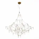 Светильник подвесной светодиодный ST LUCE GRAVETTA SL797.213.114 18 м² нейтральный белый свет цвет золотой
