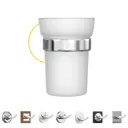 Стакан для зубных щеток Lemer You-Design стекло цвет хром/стекло