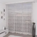 Тюль сетка жаккард "Капри" 300x270 цвет кремовый, на шторной ленте