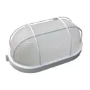 Светильник ЖКХ с решеткой Round WP 60 21 01 60 Вт IP54, накладной, овал, цвет белый