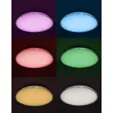 Люстра потолочная светодиодная Estares LUNA LUNA RGB 32W с пультом управления 15 м² изменение оттенков белого цвет хром