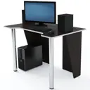 Компьютерный стол Дизайн Фабрика LevelUP 1100 110x73.2x74 см ЛДСП цвет венге/белый