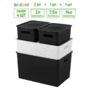 Корзина Violet 811915+4 25.50x26.50x36.50 см полипропилен цвет белый/черный 4 шт