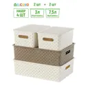 Корзина Violet 811744+4v 24.50x16.50x35.50 см полипропилен цвет бежевый/светло-коричневый 4 шт