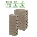 Корзина Violet 811744+12 24.50x38x35.50 см полипропилен цвет капучино 12 шт