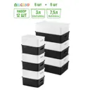 Корзина Violet 811912+12 24.50x38x35.50 см полипропилен цвет белый/черный 12 шт