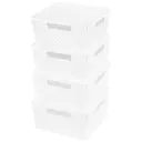 Корзина Violet 811928_4 30.50x27.50x30.50 см полипропилен цвет белый 4 шт