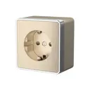 Розетка накладная Werkel Gallant a051047 с заземлением, цвет шампань