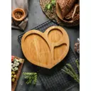 Менажница Доляна Сердце 25×25 см 3 секции береза