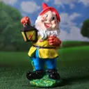 Садовая фигура Хорошие сувениры Гном с фонарём разноцветная гипс 40 см