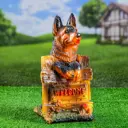 Садовая фигура Хорошие сувениры Овчарка на заборе 20x22x37см