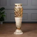 Ваза напольная керамическая "Вентария" золотистая, сквозная резка, 105 см