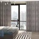 Штора жаккард "Баски" 150x260 цвет серый на шторной ленте