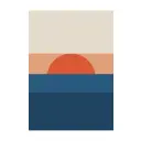 Постер на холсте Баухаус - Закат 50x70 см в подарочном тубусе без рамы