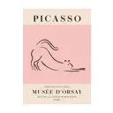 Постер на холсте Пабло Пикассо - Кошка 60x90 см в подарочном тубусе без рамы