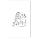 Постер Линии - Поцелуй в цветах 40x50 см в раме