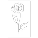 Постер Линии - Чайная роза 50x70 см в раме