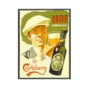 Постер на холсте Рекламный плакат - Пиво Carlsberg 50x70 см в подарочном тубусе без рамы