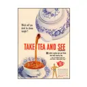 Постер на холсте Рекламный плакат - Чай Take tea and see 90x120 см в подарочном тубусе без рамы