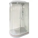 Душевая кабина PARLY EB123P-R 120x80x210см высокий поддон белый профиль стекло прозрачное