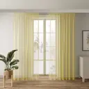 Тюль органза однотонная YML2146 на шторной ленте 260x300 см, цвет желтый