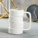 Кружка Керамика ручной работы "Шины" белая керамика 0.4 л 1 сорт