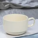 Чашка Керамика ручной работы "Европа" белая 0.32 л