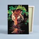 Картина по номерам Red panda Тигр на Водопое 30x40 см
