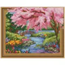 Алмазная мозаика Molly 3D с нанесенной рамкой 40x50 см Весна в разгаре (35 цветов)