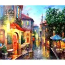 Алмазная мозаика Molly 30x30 см Тихая улочка (квадратные элементы, без подрамника) (40 цветов)
