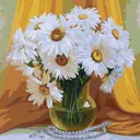 Картина по номерам Molly 30x30 см Букет махровых ромашек (24 цвета)