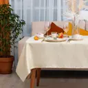 Скатерть Этель "Орнамент" цвет бежевый 142x180 см, 115 ±10 гр,100% п/э