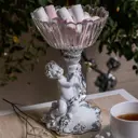 Конфетница Bogacho мрамор 52080/белый цвет белый