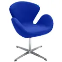 Кресло с подушкой Bradex Swan Chair 180 кг металл цвет синий FR 0652