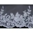 Тюль Inva Грек Сетка "Бусинка Цветы" 260х300 белый