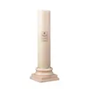 Свеча Flame Lite Candles каминная средняя на пьедестале Bohemia цвет пудровый
