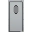 Дверь техническая Маятниковая МДО(Оф) 80x200 серая с окном