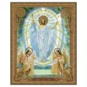 Алмазная мозаика Molly с нанесенной рамкой 40x50 см Воскресение Христово (9 цветов)