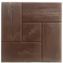 Плитка тротуарная Дерево 300x300x30 мм цвет коричневый