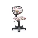 Детское кресло Chairman Kids 106 (Black) велюр рисунок "Автобусы"