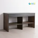 Обувница Моби 13.43 90x47x33.5 см 2 полки ЛДСП цвет темный дуб