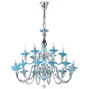 Люстра подвесная LIGHTSTAR Azzurro 699184 18 ламп 54 м² цвет хром