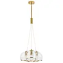 Люстра подвесная LIGHTSTAR Sferico 729031 3 лампы 12 м² цвет латунь