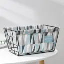 Корзина Доляна Рио 20.5x14.5x30 см металл цвет синий 5453888