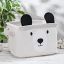Корзина Доляна Мишка 16x14x20 см лен цвет белый 5060173