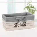 Корзина Доляна Storage 19.5x11x28 см дерево цвет белый 3954826