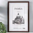 Рамка Simaland 7513492, 30x45 см, дерево, цвет коричневый, пластиковый экран