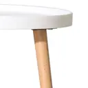 Кофейный столик форма круг 50х44.5 см Bradex Aurora бук цвет белый FR 0791