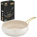 Сковорода Горянка ГСК-0324Б 24 см алюминий без крышки цвет кремовый